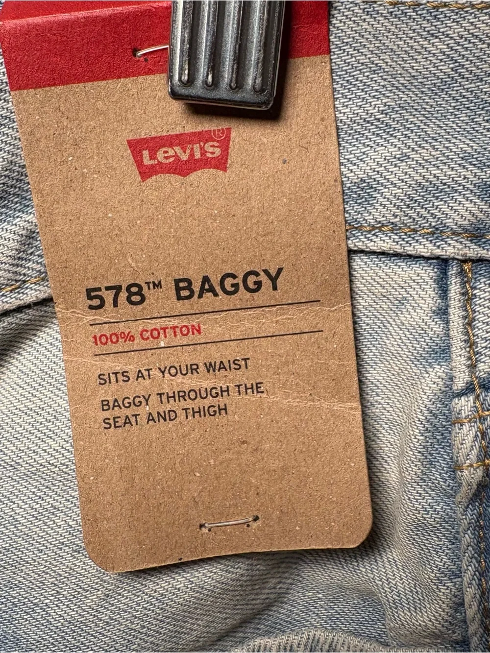 Levi’s 578 Baggy Jeans Men’s 30x30 NWT Light Wash Denim